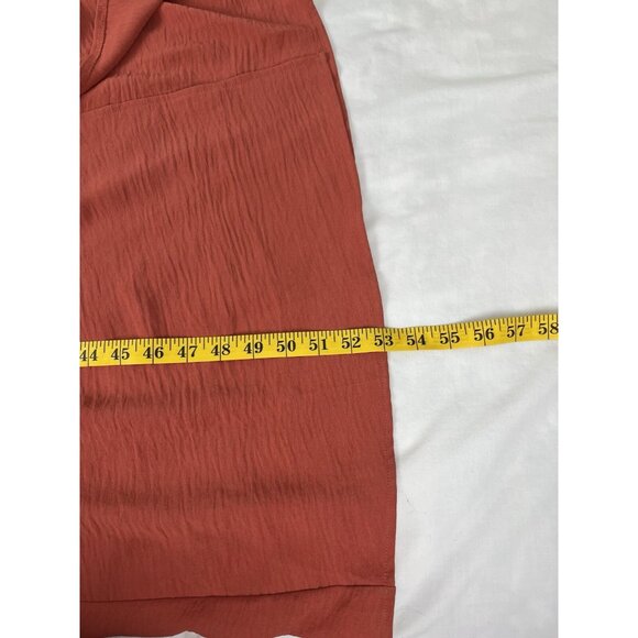 Näif‎ Women's Maxi Dress Button Front Coral Short Sleeve 1X - Picture 7 of 8